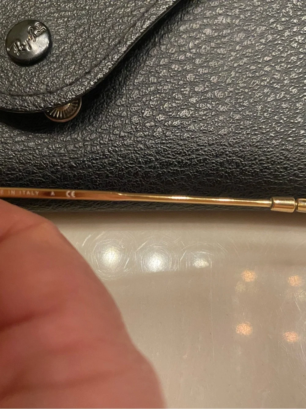 Ray-Ban Gold Frame Sunglasses with Green Lenses